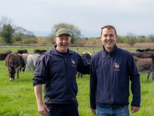 Tim Daly and Declan Sexton at Hannigans Farm in County Cork.